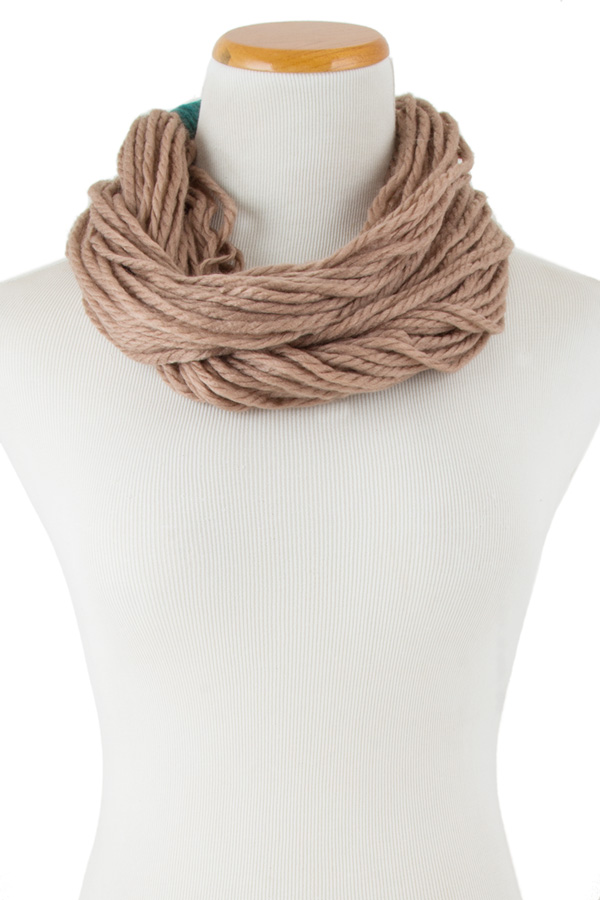 Knit threads infinity scarf