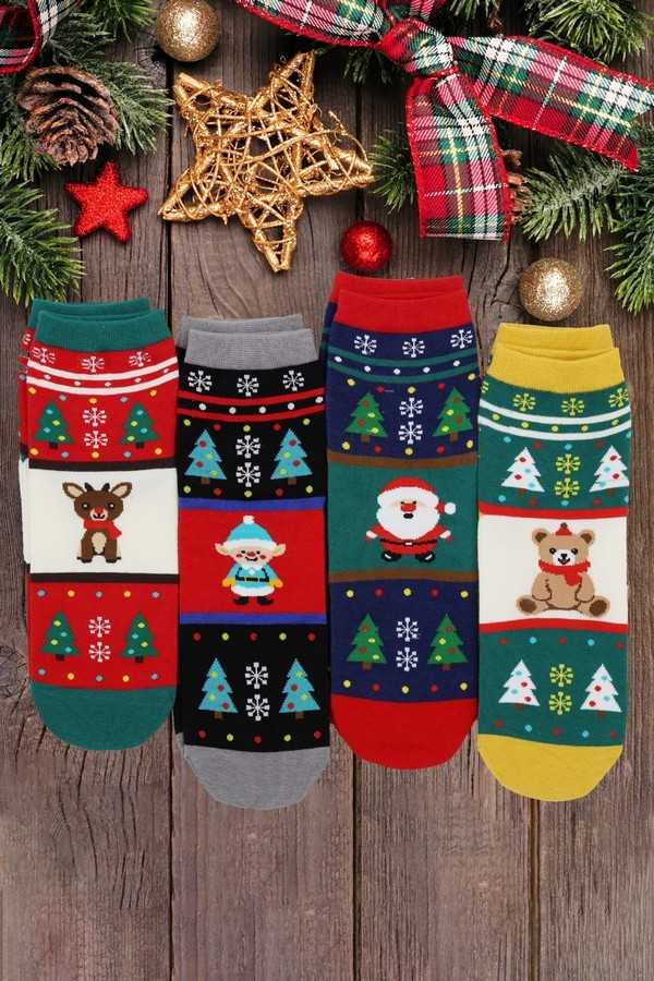 Santa Elf Christmas Socks Set