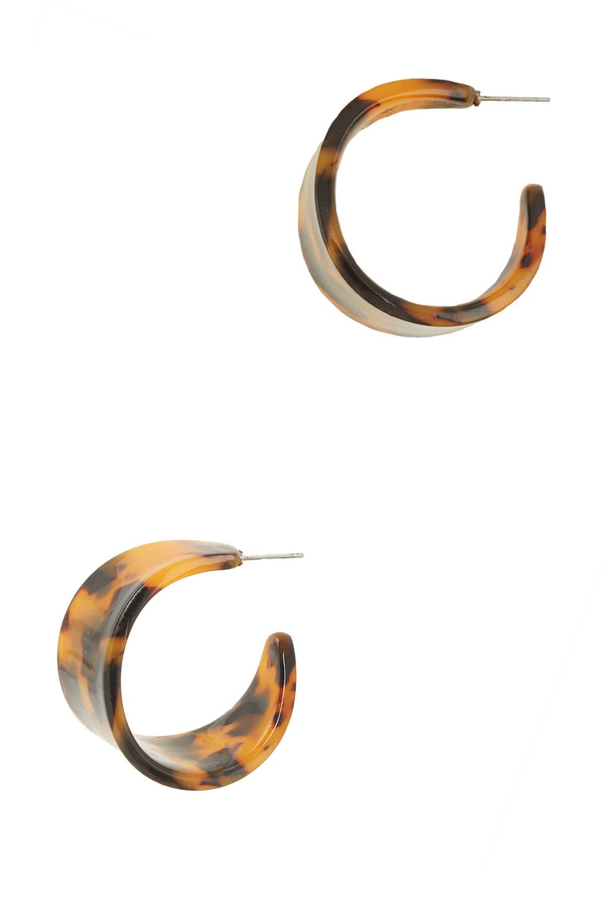 Tortoise Pattern Open Hoop Earring