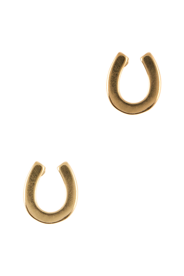 Horse shoe stud earrings