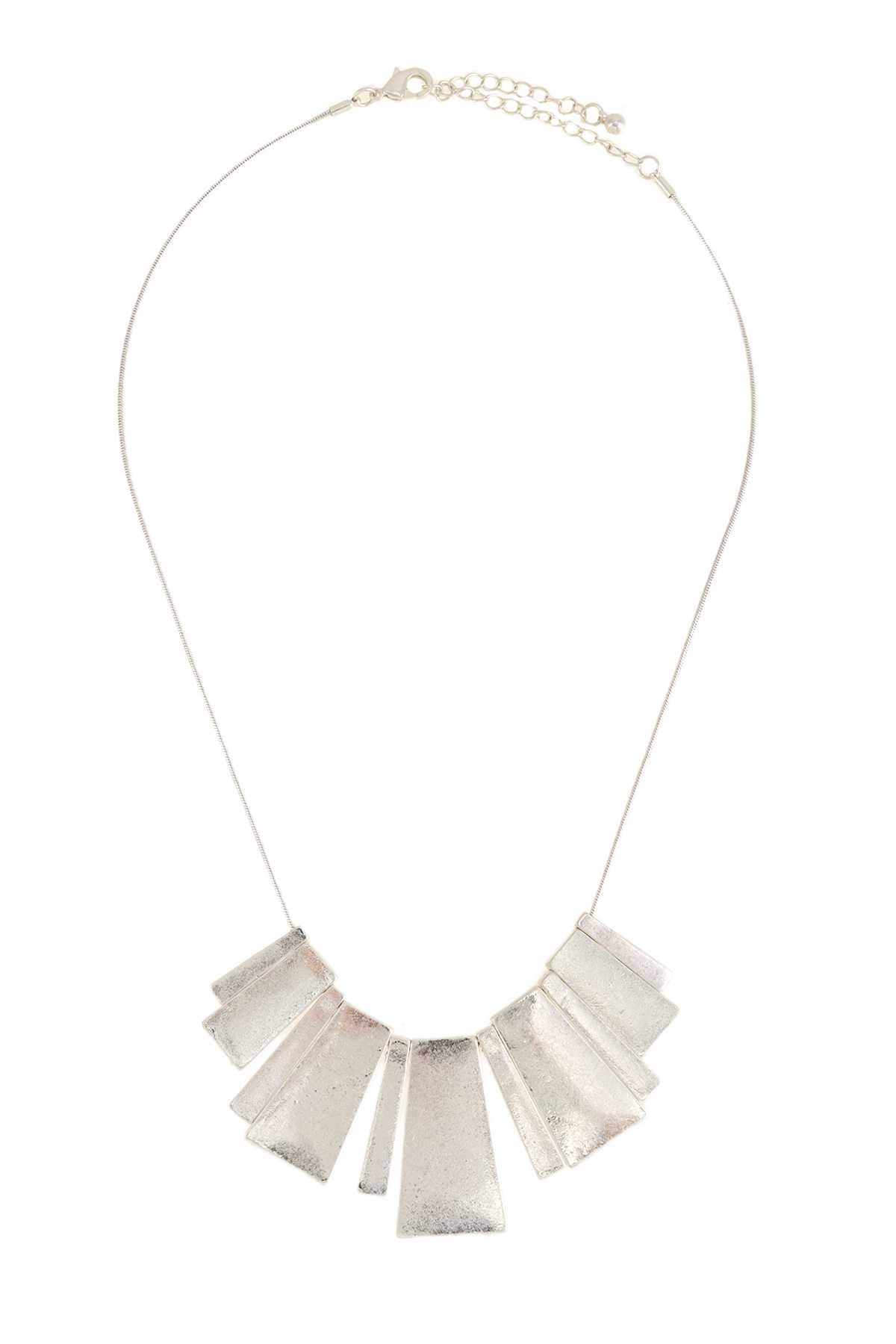 Rectangle Metal Statement Necklace