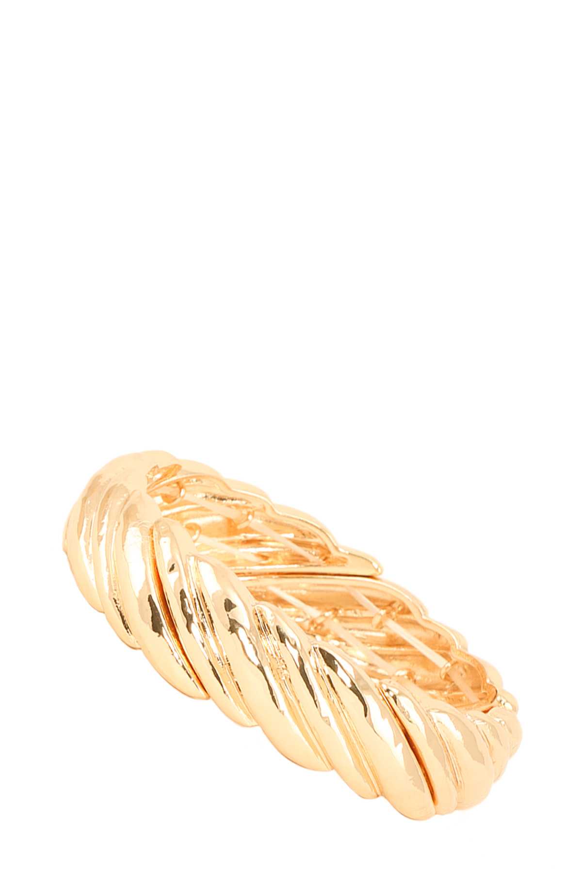 Textured Metallic Elastic Bangle Bracelet