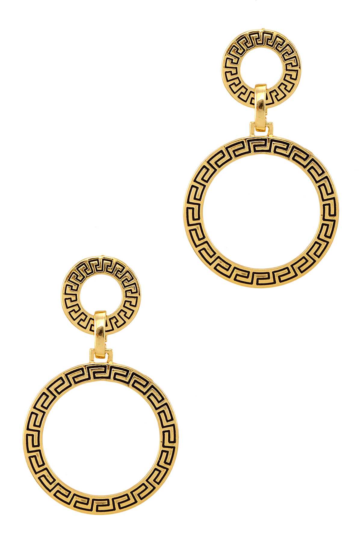 Greek Two Circle Earring