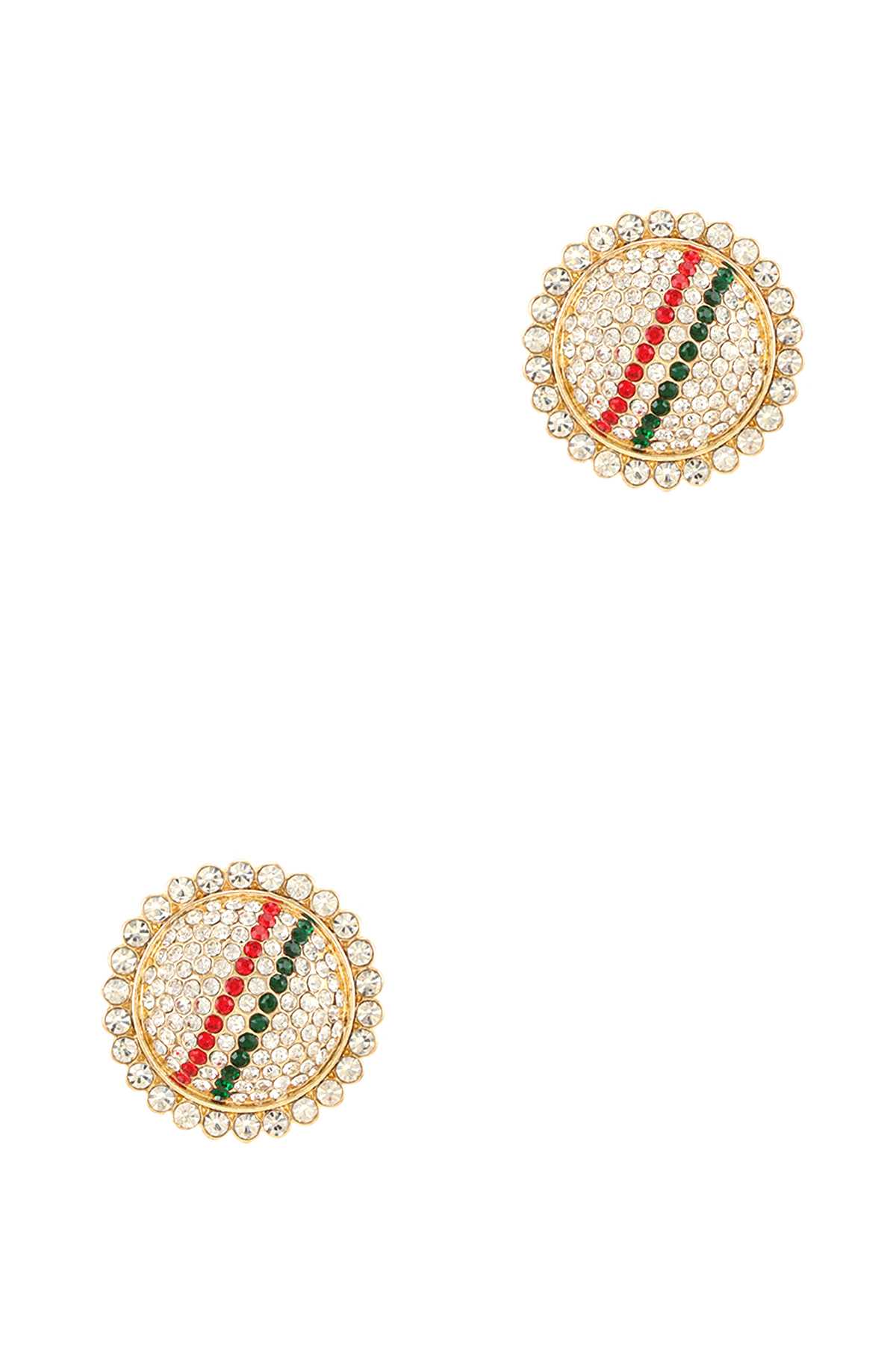 Full Rhinestone Circle Stud Earring