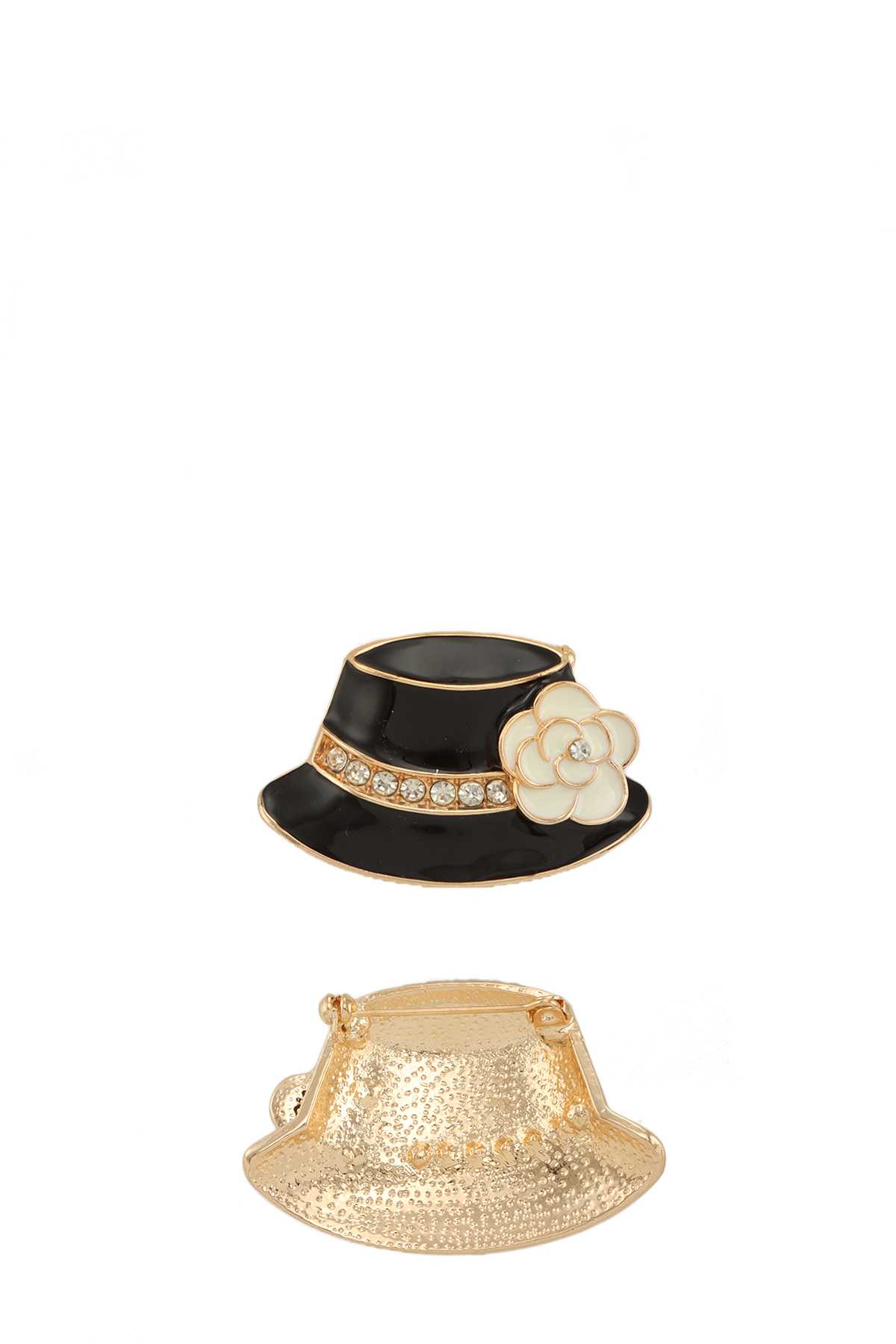 Hat and Flower Pin