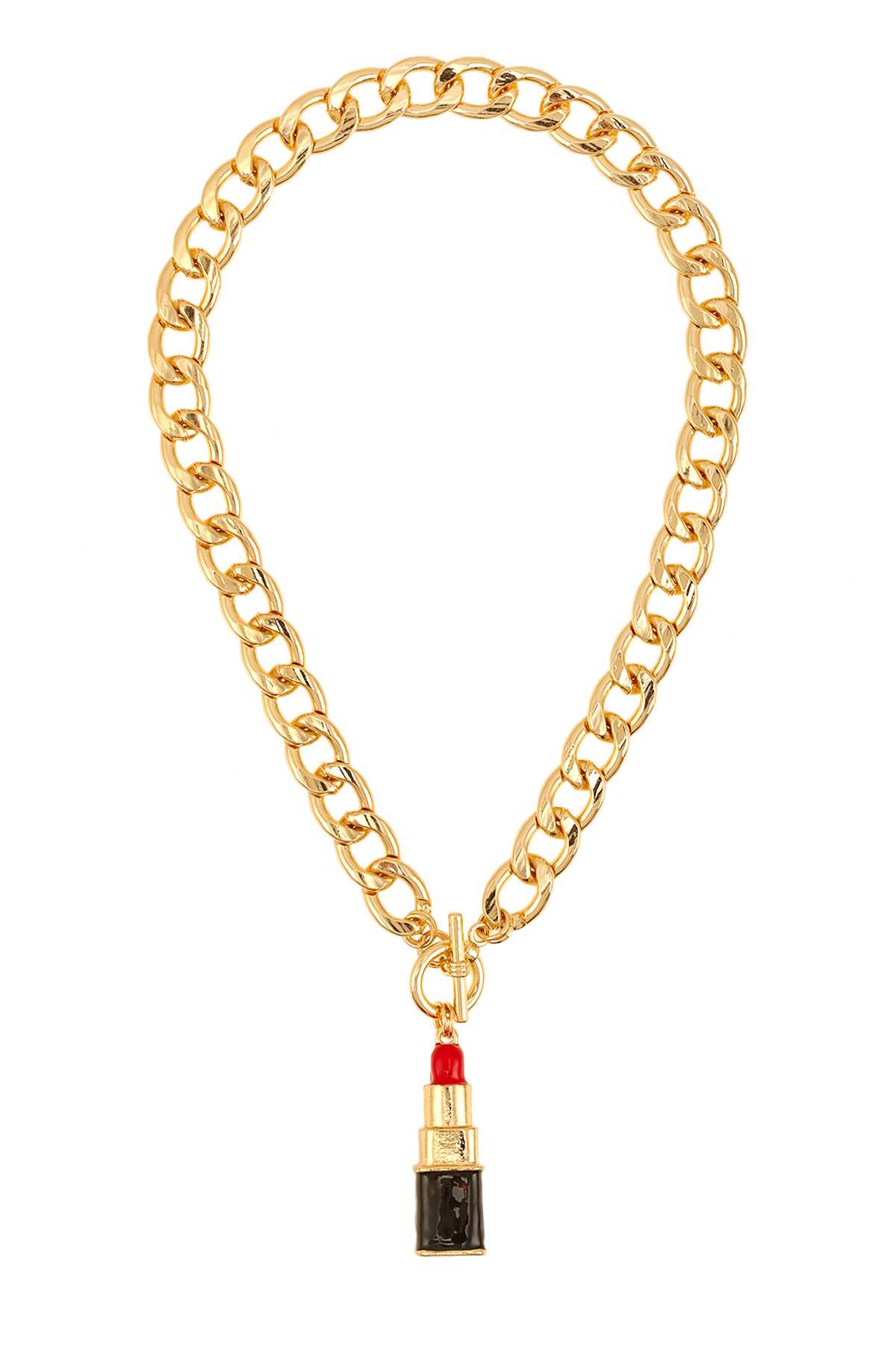 Lipstick Charm Chain Necklace