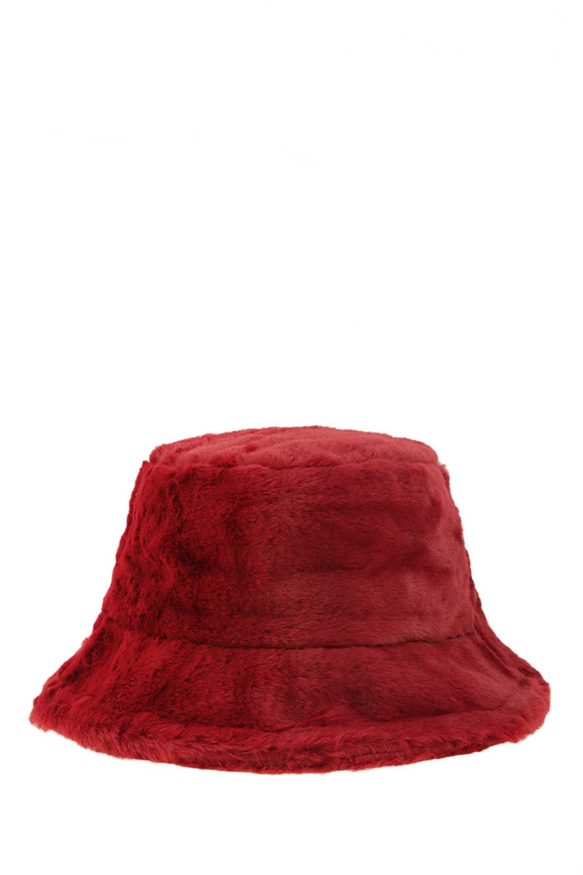 Solid Color Fur Bucket Hat